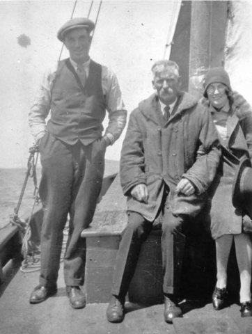 192: J V McCarthy, Denis McCarthy and Denis' daughter Mary. (circa 1930)  - J V son of Thomas McCarthy &amp;amp; Anastasia Fitzgerald, nephew of Denis, 1st cousin of Mary;  Denis son of James McCarthy &amp;amp; Sarah Connor